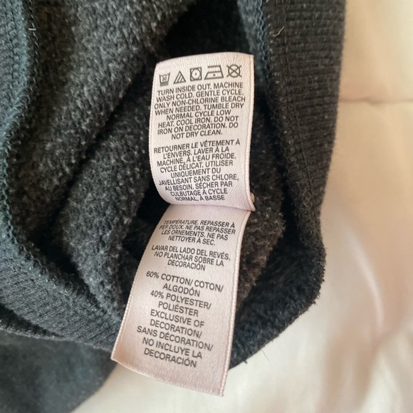 Victoria’s Secret Sz Small Gray Sweater Sequins Logo Slouchy Y2K Glam EUC - Picture 9 of 10